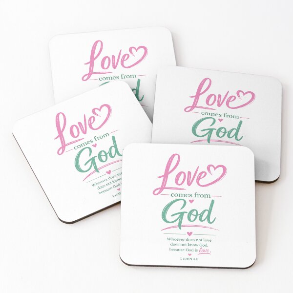 Item preview, Love Comes From God – 1 John 4:8 Christian Bible Verse Design designed and sold by SoulThread Studio.