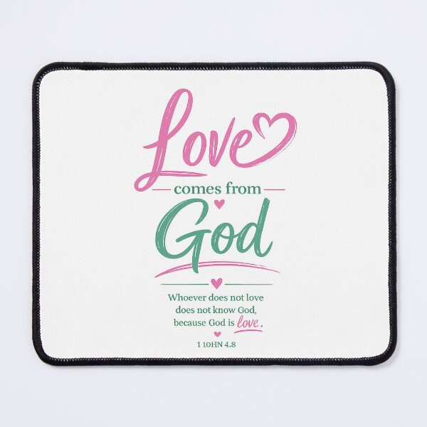 Item preview, Love Comes From God – 1 John 4:8 Christian Bible Verse Design designed and sold by SoulThread Studio.