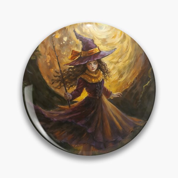 Item preview, Young Witch Full Moon Halloween Autumn Art designed and sold by DarkHolyQueen.