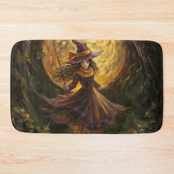 Item preview, Young Witch Full Moon Halloween Autumn Art designed and sold by DarkHolyQueen.