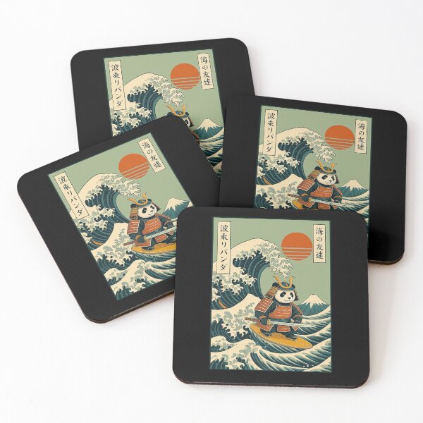 Item preview, Cute Panda Surfing Great Wave Japanese  designed and sold by charoen-design.