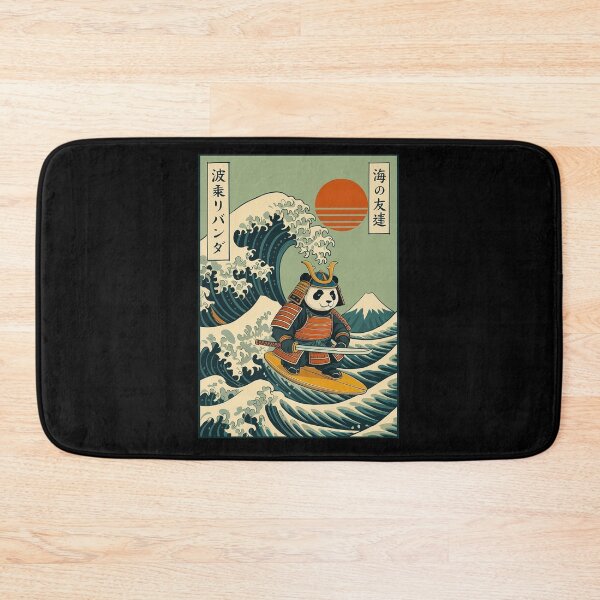 Item preview, Cute Panda Surfing Great Wave Japanese  designed and sold by charoen-design.