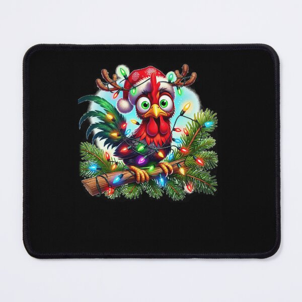Item preview, Funny Christmas Rooster Tangled Holiday Lights designed and sold by SiarheiYur.