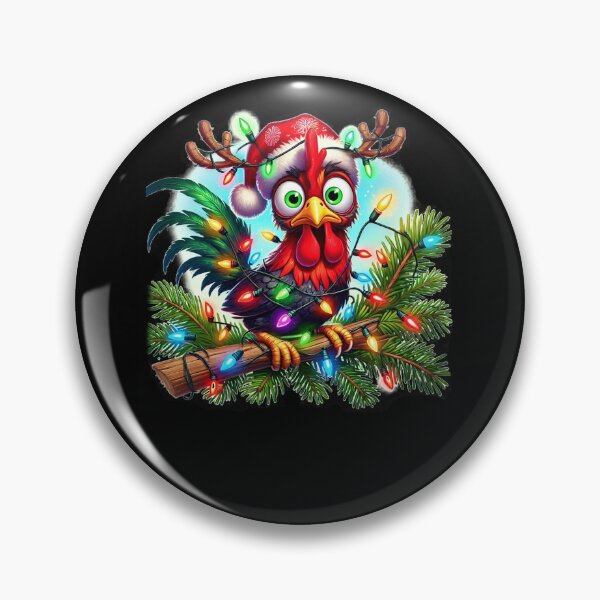 Item preview, Funny Christmas Rooster Tangled Holiday Lights designed and sold by SiarheiYur.