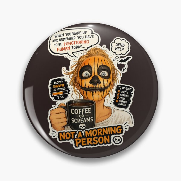 Artikelvorschau, Lustiger Halloween-Kürbis – Kein Morgenmensch entworfen und verkauft von ZazuCo.