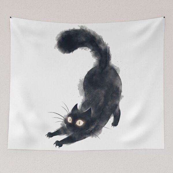 Item preview, Ink Cat Stretch - Abstract Art Print designed and sold by Spiritualwall.