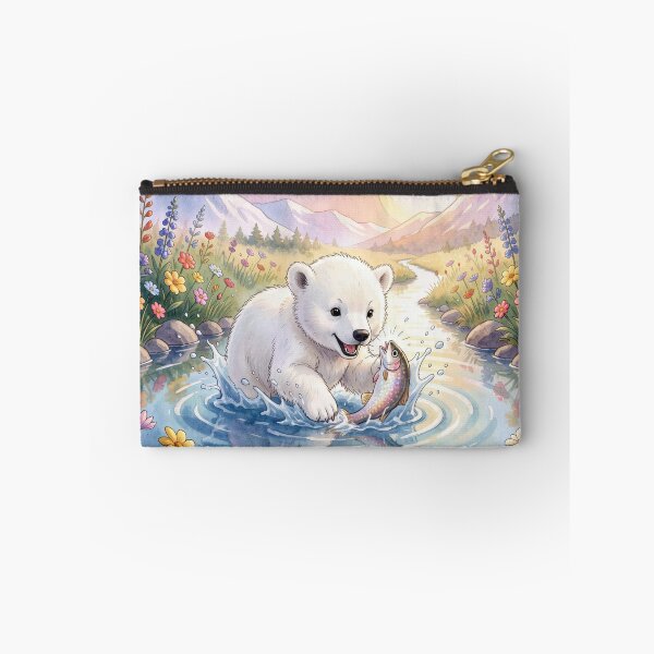 Item preview, Polar Bear Cub Playing with a Fish designed and sold by Maria Dryfhout.