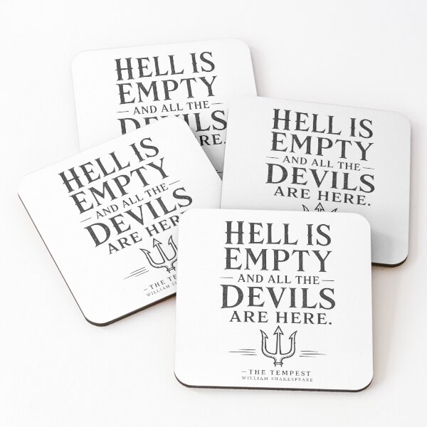Item preview, Hell Is Empty The Tempest William Shakespear Quote Design designed and sold by moonlitlibrary.