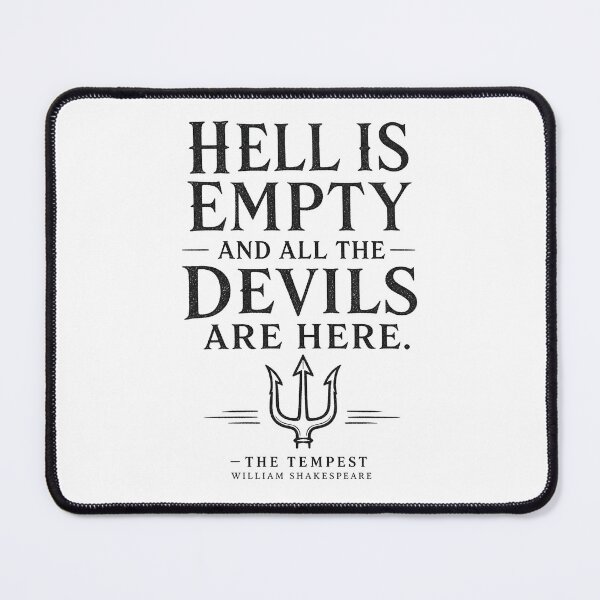 Item preview, Hell Is Empty The Tempest William Shakespear Quote Design designed and sold by moonlitlibrary.