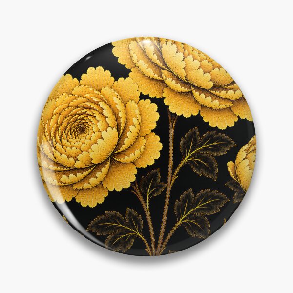 Item preview, Summer Radiant Gold Peony Pair – Korean Floral Folk Art designed and sold by K-Tradition.