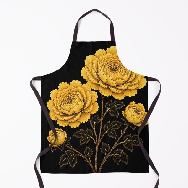 Item preview, Summer Radiant Gold Peony Pair – Korean Floral Folk Art designed and sold by K-Tradition.