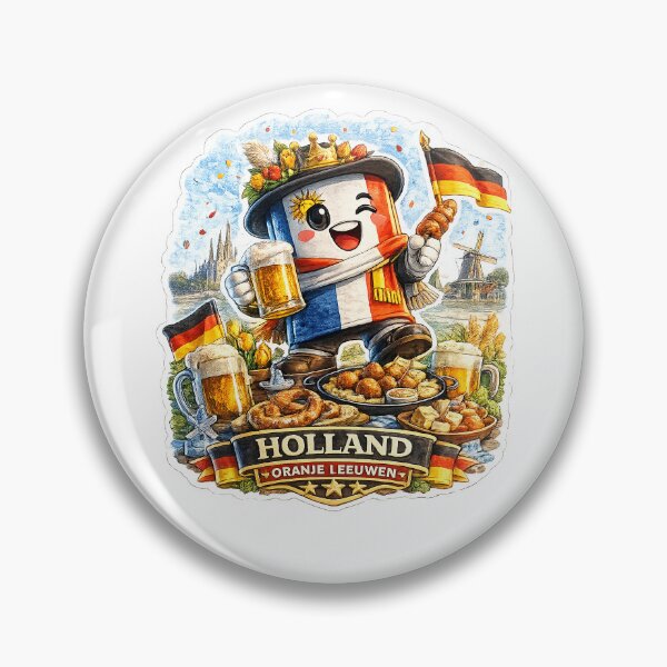 Item preview, Netherlands Soccer Fan Sticker 2026 – Cute Holland Mascot | Oranje Football Supporter Cartoon | Dutch Pride designed and sold by Julianto Tri Rizki.