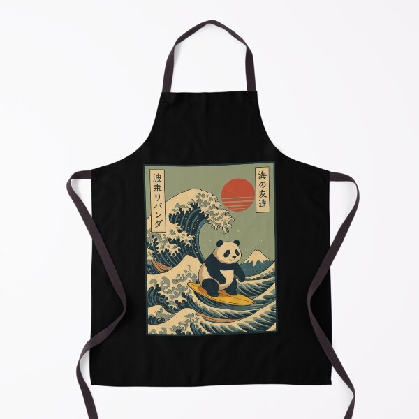 Item preview, Cute Panda Surfing Great Wave Japanese Retro designed and sold by charoen-design.
