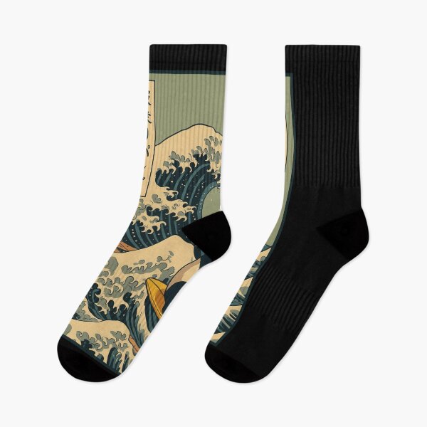 Item preview, Cute Panda Surfing Great Wave Japanese Retro designed and sold by charoen-design.
