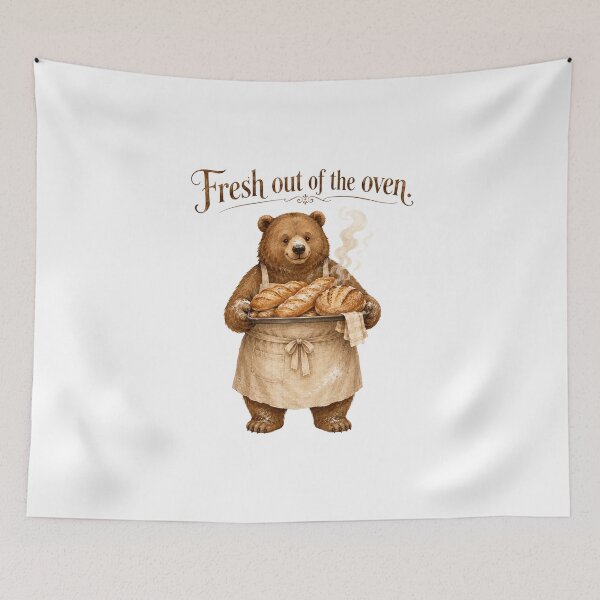 Item preview, Fresh Out Of The Oven Cute Bear Baker Homemade Bread designed and sold by AQUILAKREO.