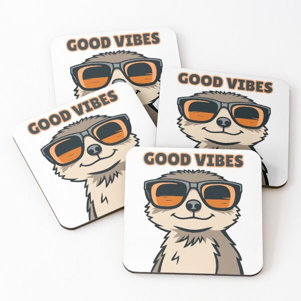 Item preview, Good Vibes Meerkat designed and sold by PrintyRelatable.