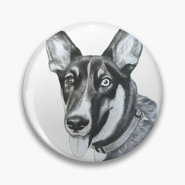 Item preview, Husky mix dog charcoal drawing  designed and sold by LMT-art.