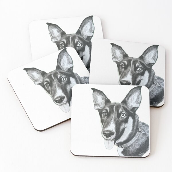 Item preview, Husky mix dog charcoal drawing  designed and sold by LMT-art.