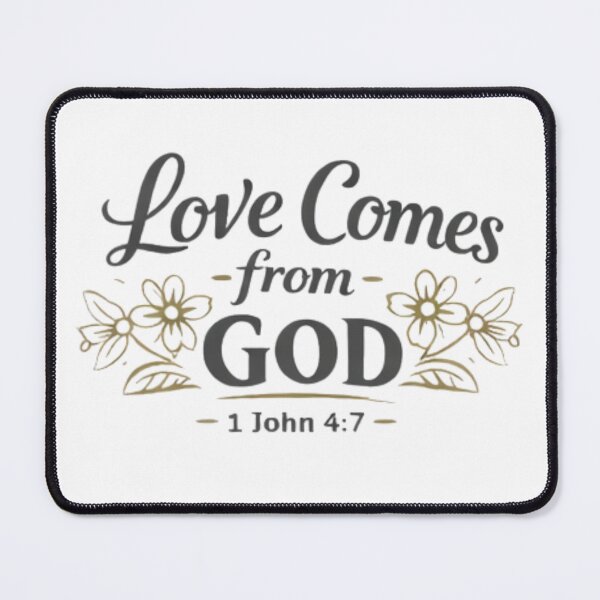 Item preview, Love Comes From God – 1 John 4:7 Christian Floral Faith Design designed and sold by SoulThread Studio.