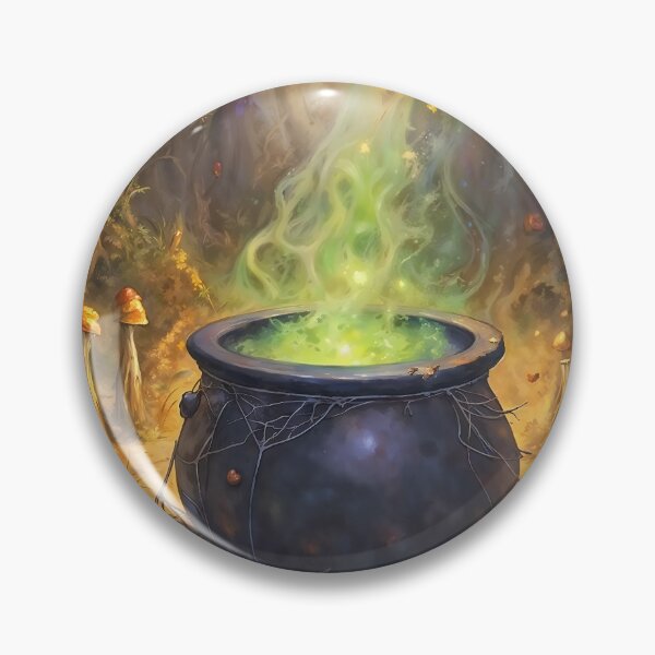 Item preview, Witchs Cauldron Green Potion Magic Forest Art designed and sold by DarkHolyQueen.