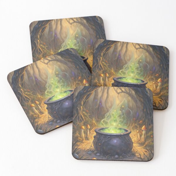 Item preview, Witchs Cauldron Green Potion Magic Forest Art designed and sold by DarkHolyQueen.