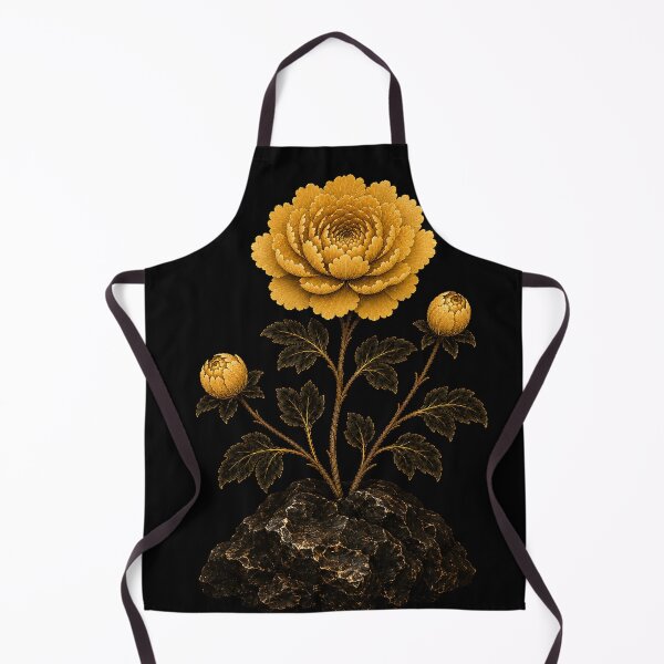 Item preview, Peony Bloom on a Dark Scholar’s Rock – Korean Minhwa Floral Art designed and sold by K-Tradition.