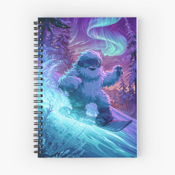 Item preview, Yeti Snowboarder Under Northern Lights designed and sold by Turocks.