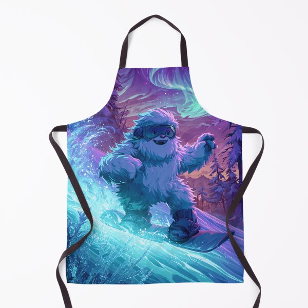Item preview, Yeti Snowboarder Under Northern Lights designed and sold by Turocks.
