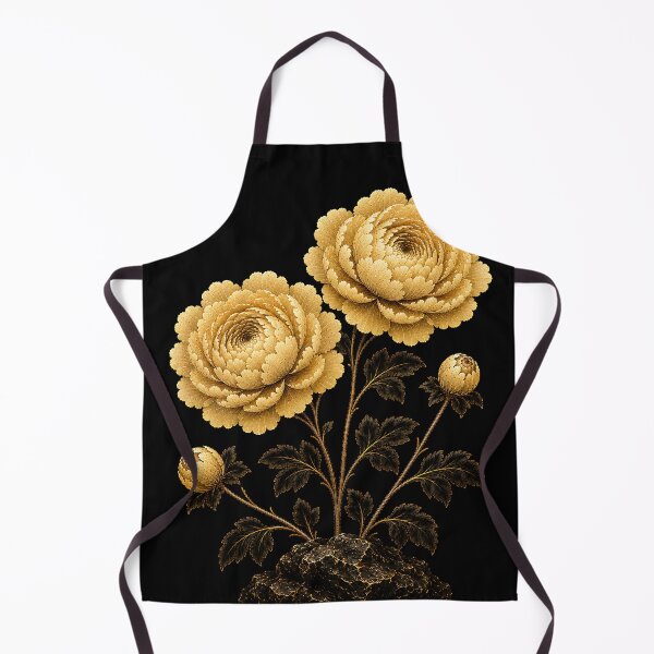 Item preview, Twin Peonies on a Dark Scholar’s Rock – Korean Minhwa Floral Art designed and sold by K-Tradition.
