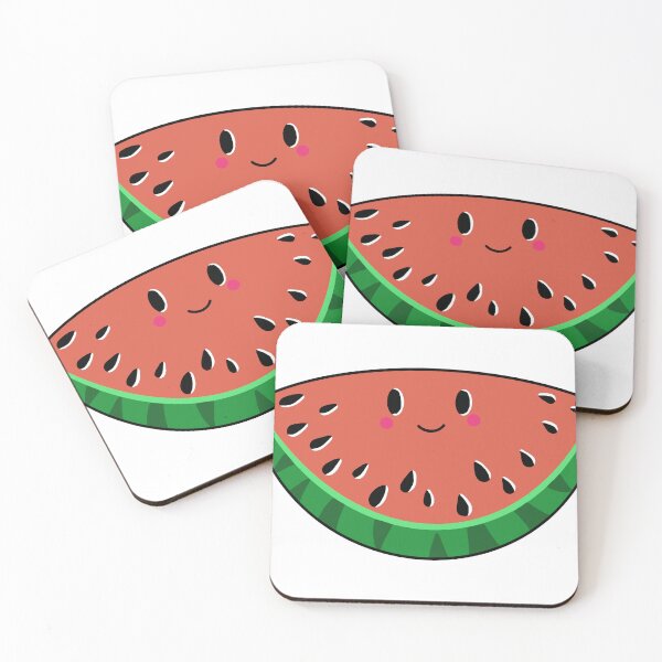 Item preview, Happy watermelon kawaii fruit design  designed and sold by LeisuretimeArt.