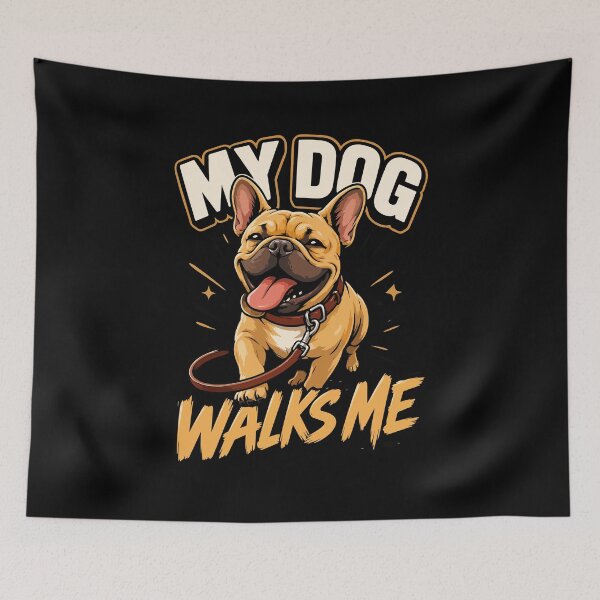 Item preview, My Dog Walks Me | Funny Dog Lover Design designed and sold by storelibertys.