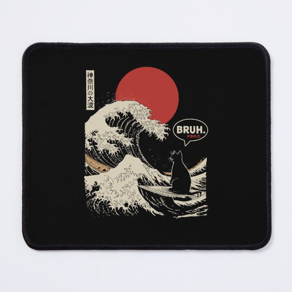 Item preview, Cat Bruh Funny Great Wave Japanese designed and sold by charoen-design.