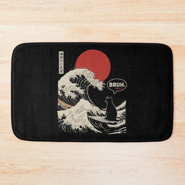 Item preview, Cat Bruh Funny Great Wave Japanese designed and sold by charoen-design.