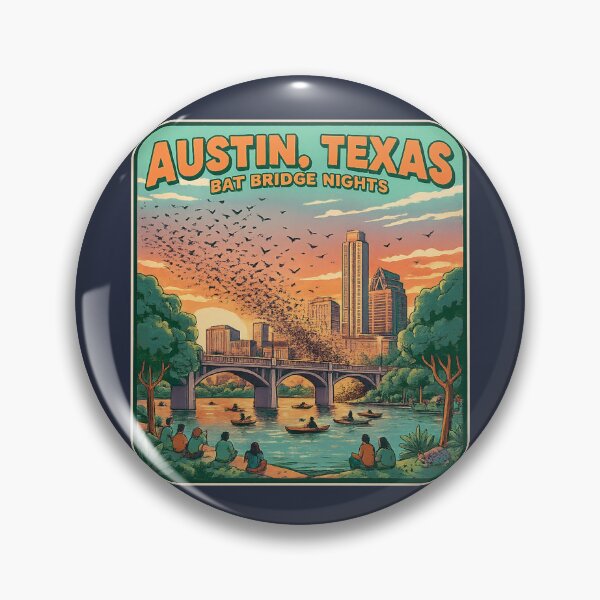 Item preview, Austin Texas Bat Bridge Nights | Congress Avenue Bridge Sunset designed and sold by WildbuntingStudio.