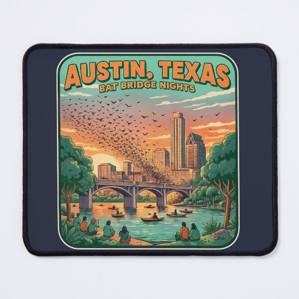 Item preview, Austin Texas Bat Bridge Nights | Congress Avenue Bridge Sunset  designed and sold by WildbuntingStudio.