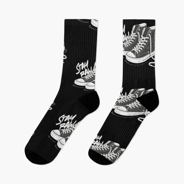 Item preview, Stay Raw Punk Rock Sneakers Vintage Grunge Streetwear Design designed and sold by TipTop GFX.