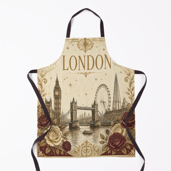 Item preview, London Vintage Ivory T-Shirt – Elegant London Gift for Women designed and sold by SunnyDesign82.