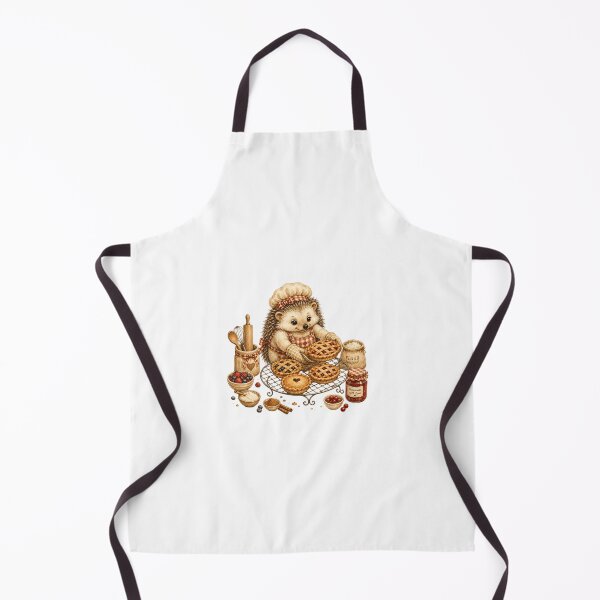 Item preview, Cute Hedgehog Baking Cherry Pie Autumn Cottagecore designed and sold by AQUILAKREO.