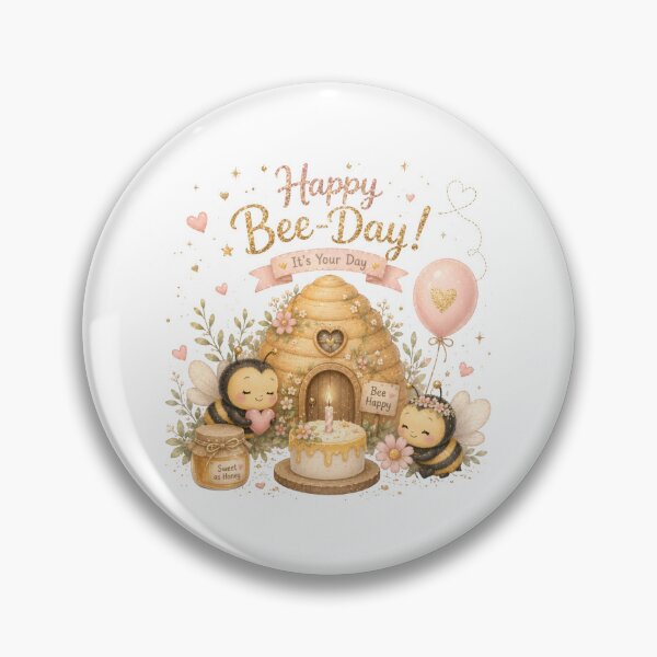 Item preview, Happy Bee Day Cute Bee Birthday | Kawaii Beehive Honey Cake Design designed and sold by Celebrate & Sparkle.