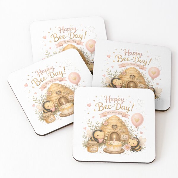 Item preview, Happy Bee Day Cute Bee Birthday | Kawaii Beehive Honey Cake Design designed and sold by Celebrate & Sparkle.