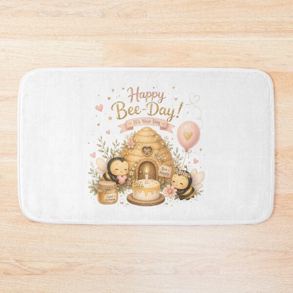 Item preview, Happy Bee Day Cute Bee Birthday | Kawaii Beehive Honey Cake Design designed and sold by Celebrate & Sparkle.