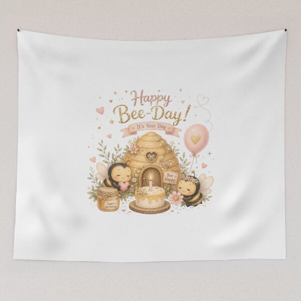 Item preview, Happy Bee Day Cute Bee Birthday | Kawaii Beehive Honey Cake Design designed and sold by Celebrate & Sparkle.