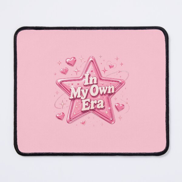 Item preview, In My Own Era Y2K Shiny Pink Star - Cyber Metallic Hearts designed and sold by NinaVibeStudio.
