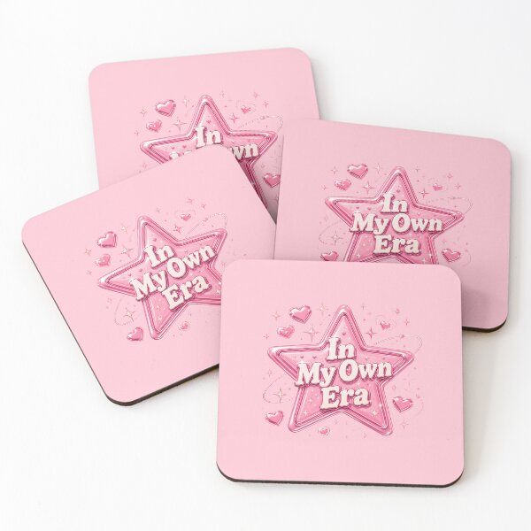 Item preview, In My Own Era Y2K Shiny Pink Star - Cyber Metallic Hearts designed and sold by NinaVibeStudio.