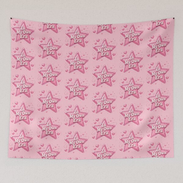 Item preview, In My Own Era Y2K Shiny Pink Star - Cyber Metallic Hearts designed and sold by NinaVibeStudio.
