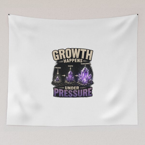Item preview, Growth Happens Under Pressure | Crystal Geology Art designed and sold by NatureHarmony16.