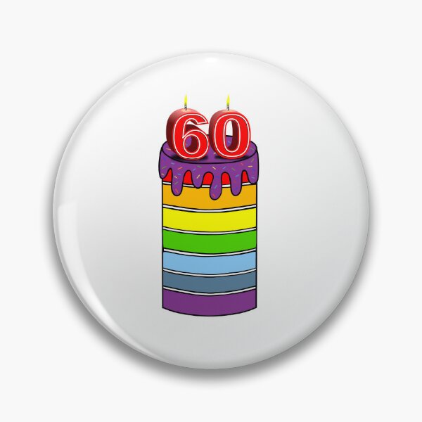 Item preview, 60th Birthday Cake And Candles designed and sold by Sartoris Art.