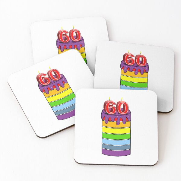 Item preview, 60th Birthday Cake And Candles designed and sold by Sartoris Art.
