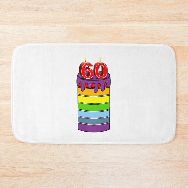 Item preview, 60th Birthday Cake And Candles designed and sold by Sartoris Art.
