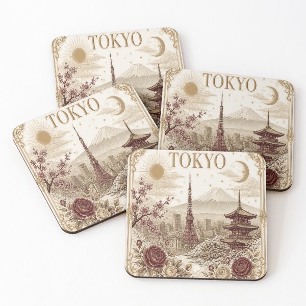 Item preview, Tokyo Vintage Ivory T-Shirt – Elegant Tokyo Gift for Women designed and sold by SunnyDesign82.